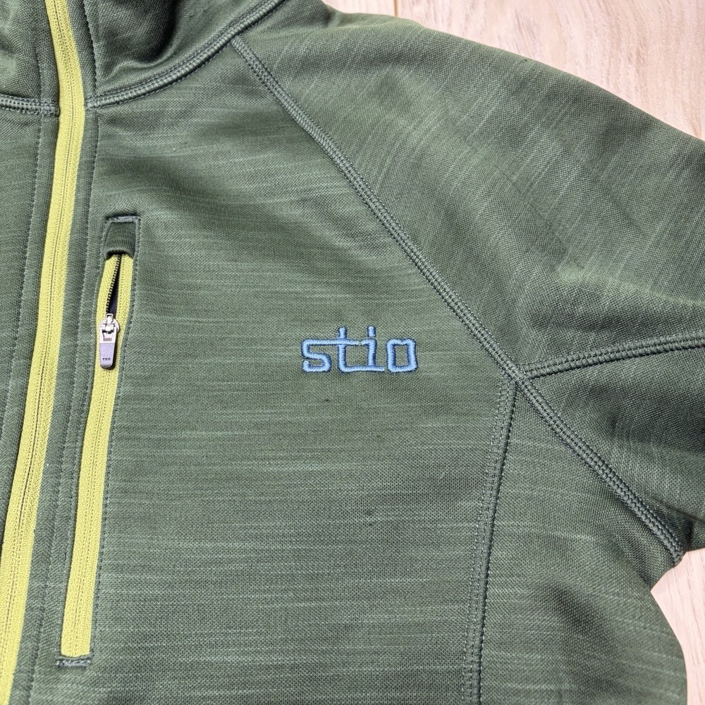 Stio Men's Gannett Peak Fleece 1/2 Zip Pullover Sweater Green Size Small Stretch - Picture 4 of 16